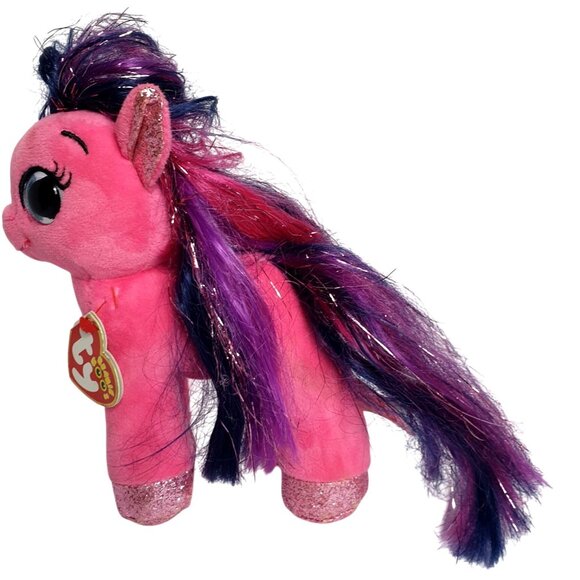 Ty Beanie Boos Ruby Pink Unicorn 8" Plush Tensile Hair 2018 Collection Toy - Picture 4 of 8